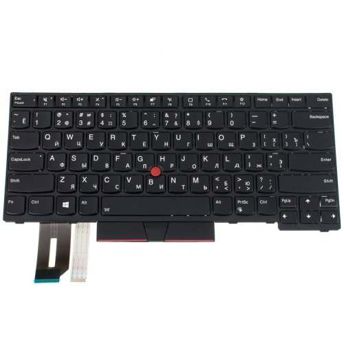 Клавіатура для ноутбука Lenovo ThinkPad E480 та L380 — чорна, RU-розкладка