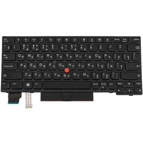 Клавіатура для ноутбука Lenovo ThinkPad X280, розкладка RU, чорна