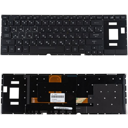 Клавіатура для ноутбука ASUS серії GX531, чорна, без рамки, з RGB-підсвіткою клавіш (RU-розкладка)