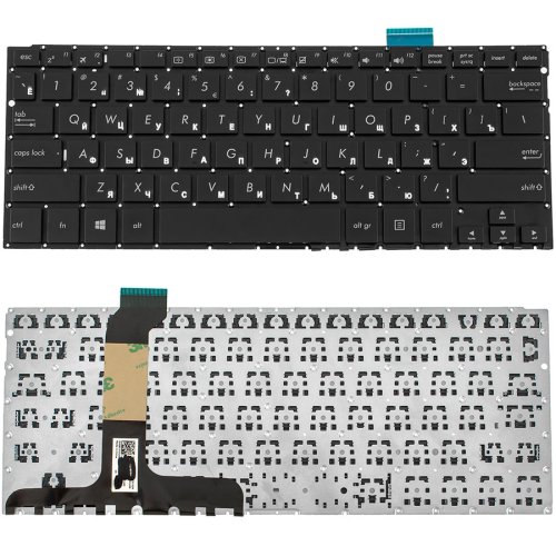 Клавіатура для ноутбука ASUS UX360CA, UX360CAK — чорна, розкладка RU, без рамки