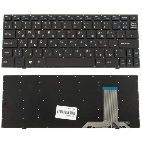 Клавіатура для ноутбука Prestigio Smartbooks PSB116A — чорна, RU-розкладка, без рамки