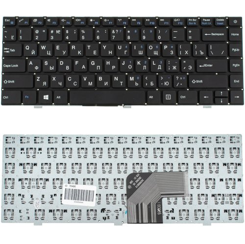 Клавіатура для ноутбука Prestigio Smartbook PSB133S01, чорна, розкладка RU, без рамки