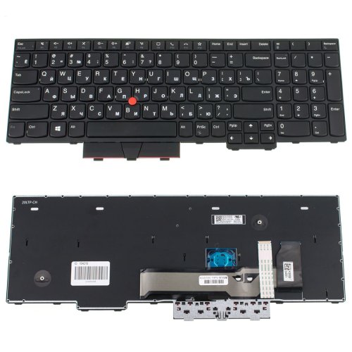 Клавіатура для ноутбука Lenovo ThinkPad L15 — чорна, розкладка RU