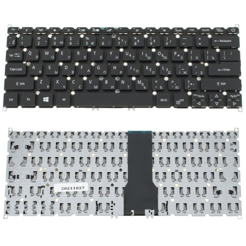 Клавіатура для ноутбука Acer SF314-54 (AS) — чорна, розкладка RU, без рамки