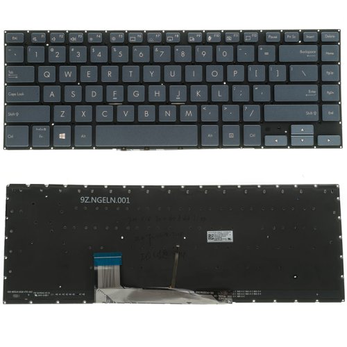 Клавіатура для ноутбука ASUS W700 Series (ENG), чорна, без рамки, з підсвіткою клавіш