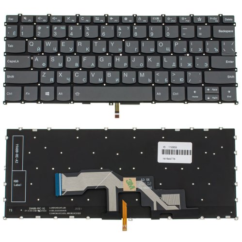 Клавіатура для ноутбука Lenovo IdeaPad S540-13ARE — RU-розкладка, чорна, без рамки, з підсвіткою клавіш