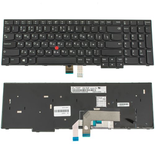 Клавіатура для ноутбука Lenovo ThinkPad E570, E575 — чорна, RU-розкладка (Original)