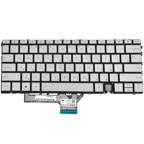 Клавіатура для ноутбука HP 14‑EF, RU-розкладка, срібляста, без рамки, з підсвіткою клавіш