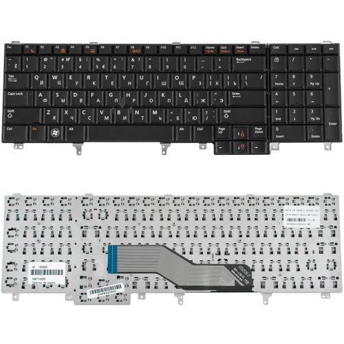 Клавіатура для ноутбука Dell Latitude E6520/E6530/E6540 та Precision M4600/M6600 — RUS розкладка, чорна, без джойстика, без платки