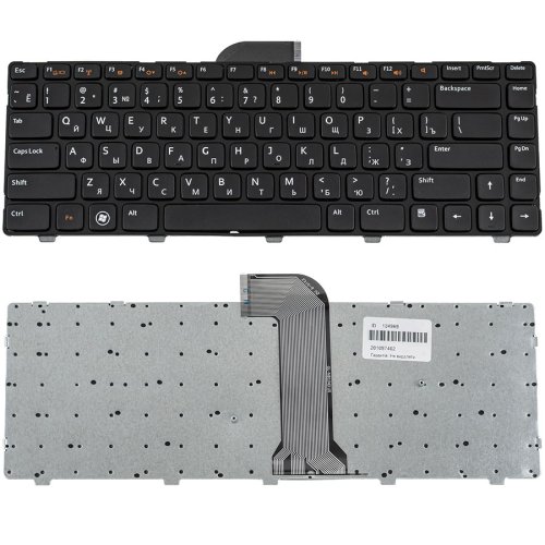 Клавіатура для ноутбука Dell Inspiron 3421 / 5421 / 5435 / 5437, розкладка RU, чорна