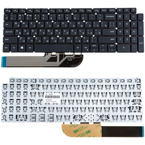 Клавіатура для ноутбука Dell Inspiron 5584 — розкладка RU, сіра, без рамки
