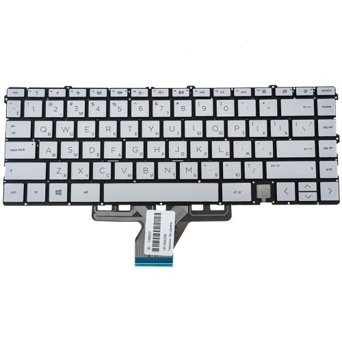 Клавіатура для ноутбука HP 15T-ES, срібляста, без рамки, з підсвіткою клавіш, RU-розкладка