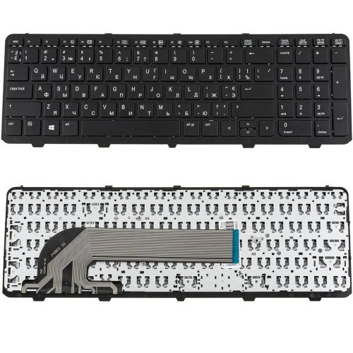 Клавіатура для ноутбуків HP ProBook 450 / 455 / 470 (15.6"), українська розкладка, чорна