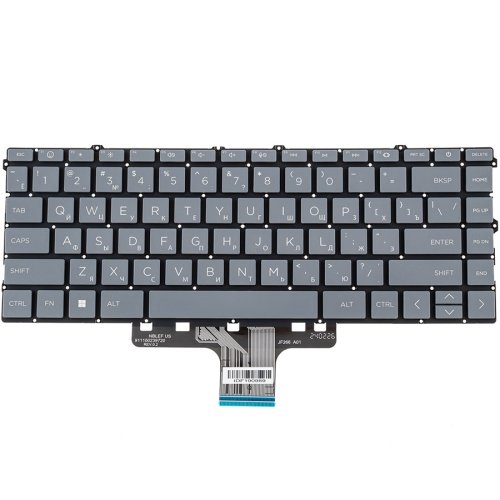 Клавіатура для ноутбука HP 240 G10, розкладка RU, сіра, без рамки