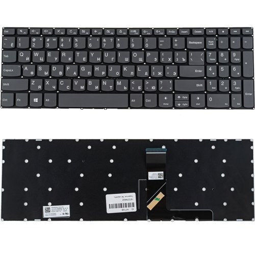 Клавіатура для ноутбука Lenovo IdeaPad 330S-15, розкладка RU, чорна, без рамки — Original
