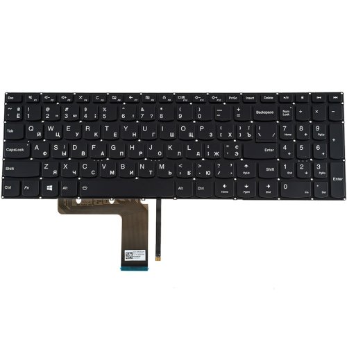 Клавіатура для ноутбука Lenovo IdeaPad 310-15 — українська розкладка, чорна, без рамки, з підсвічуванням клавіш, Original