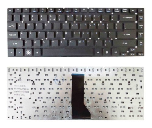 Клавіатура для ноутбука Acer Aspire 3830T / 3830TG / 4830T / 4830TG — чорна, англійська розкладка (EN), без рамки (No Frame)