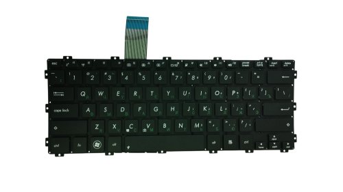 Клавіатура для ноутбука Asus VivoBook X301, чорна, без рамки, розкладка RU