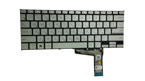 Клавіатура для ноутбука Asus X1402 / X1403 — срібляста, розкладка RU