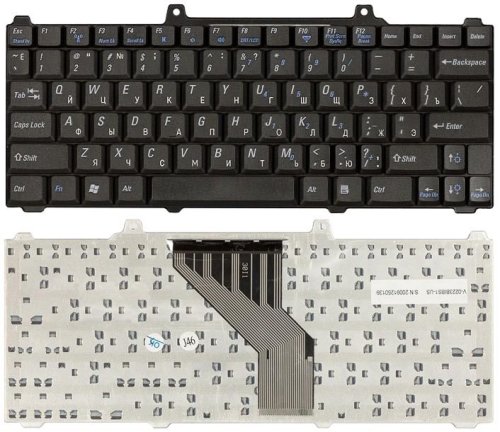 Клавіатура для ноутбука Dell Inspiron 700M та 710M — чорна, розкладка RU