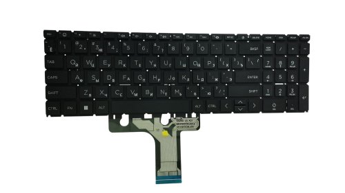 Клавіатура для ноутбука HP 255 G10, чорна, без рамки (No Frame), розкладка RU