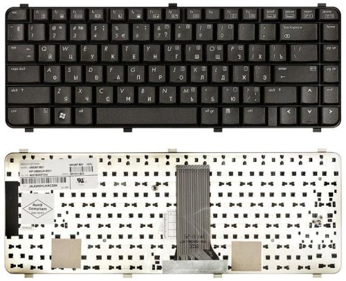 Клавіатура для ноутбука HP Compaq 6530S / 6730S / 6735S, чорна, RU-розкладка
