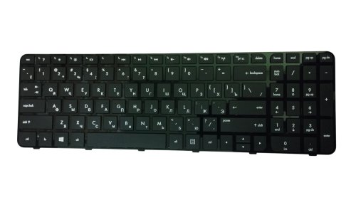 Клавіатура для ноутбука HP Pavilion G6-2000 — чорна, з чорним фреймом, розкладка RU