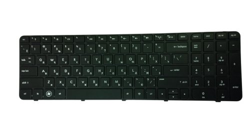 Клавіатура для ноутбука HP Pavilion G7-2000 — чорна, з чорним обрамленням (рамкою), RU-розкладка