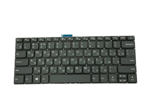 Клавіатура для ноутбука Lenovo IdeaPad 320S-14IKBR, чорна, без рамки (No Frame), RU-розкладка