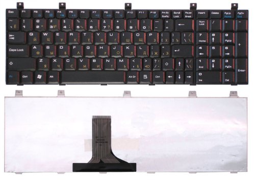 Клавіатура для ноутбука Roverbook Explorer W700, чорна, розкладка RU