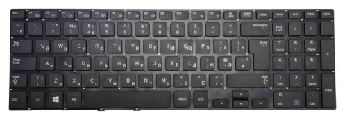Клавіатура для ноутбука Samsung 370R4E / 370R5E / 370R4E-S01, чорна, без рамки, розкладка RU