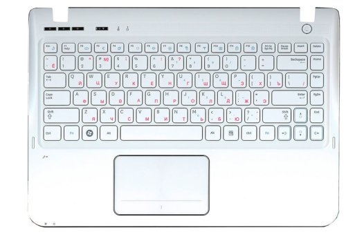 Клавіатура для ноутбука Samsung SF310, біла (White TopCase), розкладка RU