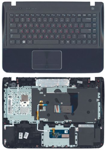 Клавіатура для ноутбука Samsung SF411, чорна, TopCase чорний, розкладка RU