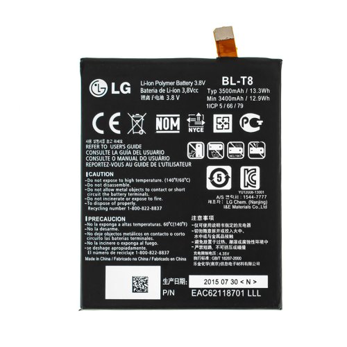 Акумулятор LG BL‑T8 для смартфонів LG D955, D958, G Flex — 3.8V, 3500mAh (13.3Wh)