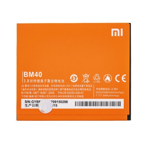 Акумулятор BM40 для смартфона Xiaomi Mi 2A — 3.8V, 2030mAh (7.9Wh), China Original