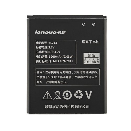 Акумулятор для смартфона Lenovo BL213 (MA388) — 3.7V, 1900mAh, 7.03Wh