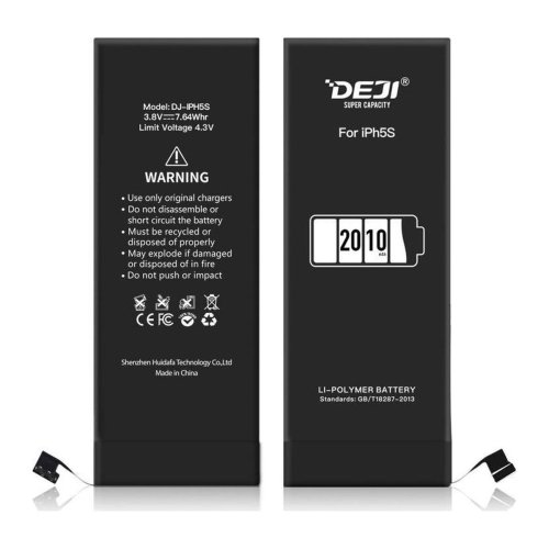 Посилена акумуляторна батарея DEJI 2010 mAh для Apple iPhone 5s (збільшена ємність)