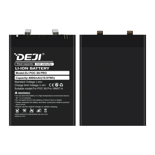Акумулятор DEJI BM5T-A для Xiaomi Poco X6 Pro та Mi 13T — 4900 mAh