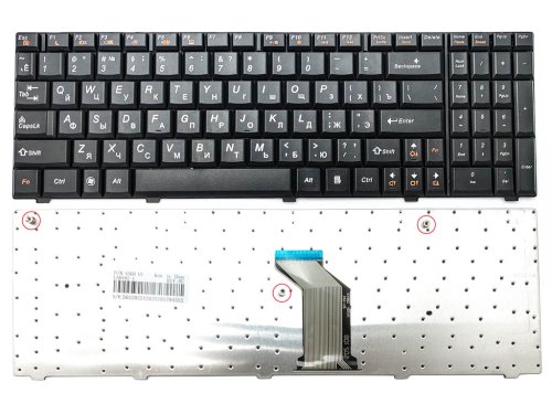 Клавіатура для ноутбука LENOVO IdeaPad G560 / G565 / G560E / G565A — RU розкладка, чорна