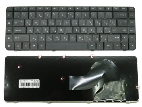 Клавіатура для ноутбуків HP Compaq CQ62, G62, CQ56, G56 — чорна, розкладка RU