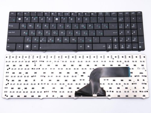 Клавіатура для ноутбуків ASUS N53/X53/X53S/X53SV/K53E/K53S/K53SD/K53SV/K54H/X54H/X55/F50/X61/A50/G51/G51Jx/G51V/A72/G72/G73/X75 — чорна, розкладка RU