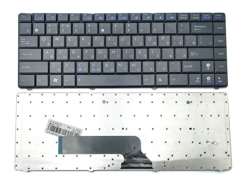 Клавіатура для ноутбуків ASUS K40, P81IJ, P80, P81, F82, X8 — чорна, RU-розкладка