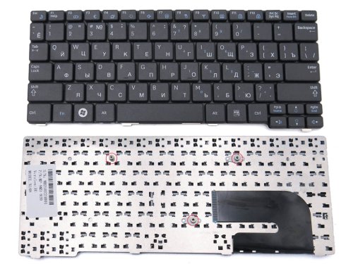 Клавіатура для ноутбуків Samsung N148/N150/N100/N128/N145/N143/NB30/NB20/N138 — чорна, розкладка RU
