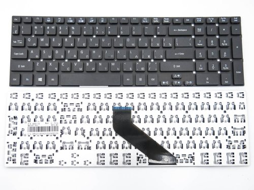 Клавіатура для ноутбуків ACER Aspire 5830/5830G/5830T/5755/5755G, E1-522/E1-530G/E1-532/E1-731/E1-570, V3-531/V3-551G/V3-571/V3-731/V3-771 — чорна, RU (Black)