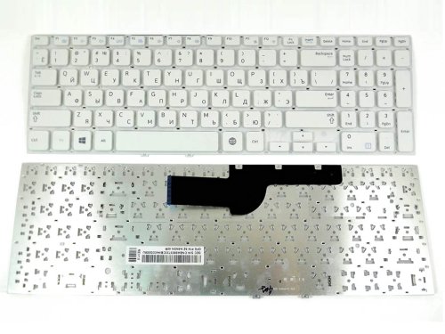 Клавіатура для ноутбука Samsung NP355V5C Series 15.6" — біла, RU-розкладка, без рамки (9Z.N4NSN.40R / CNBA5903733CB) Original