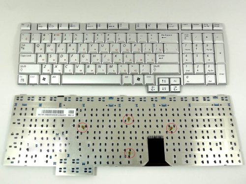Клавіатура для ноутбука Samsung M70, розкладка RU, колір Silver, партномер BA59-01606