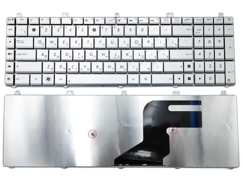 Клавіатура для ноутбука ASUS N55 / N75 / N75SF / N55SF X5Q, розкладка RU, колір Silver (MP-11A13SU69202, 0KNB0-7200RU00)