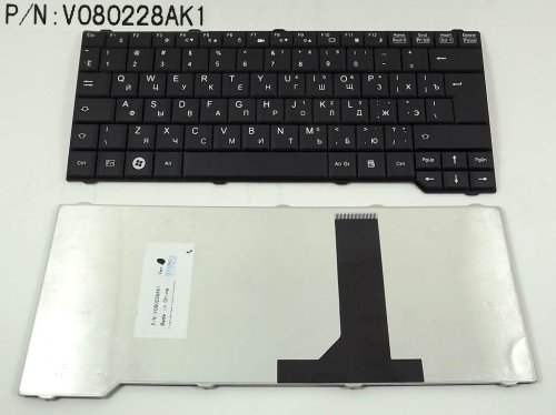 Клавіатура для ноутбуків Fujitsu Amilo PA3515, V6515, PA3553, P5710, Pi3650, Li3710; ES: D9510, V6505, V6545, X9510 — чорна (RU) Original