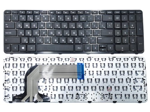 Клавіатура для ноутбука HP Pavilion 17 17-E, 17-N Series — RU, чорна, з рамкою