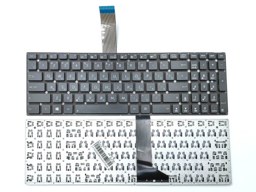 Клавіатура для ноутбуків ASUS X550, X550C, X550CA, X550CC, X550CL, X550DP, X550EA, X550VC, K550C, K550CA, X552, X552L — чорна (RU), без рамки, контакти ззаду